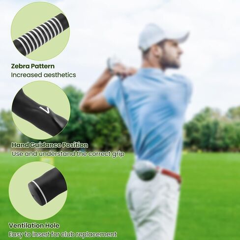Golf Grip Trainer, Right-Hand Golf Training Club Grip, Golf Swing Training Aid for Men/Women, Black in Saudi Arabia