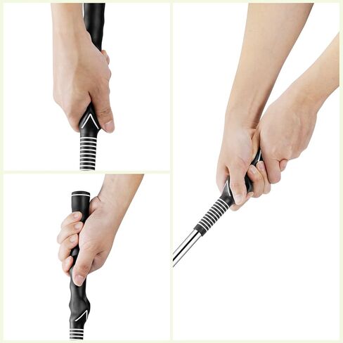 Golf Grip Trainer, Right-Hand Golf Training Club Grip, Golf Swing Training Aid for Men/Women, Black in Saudi Arabia