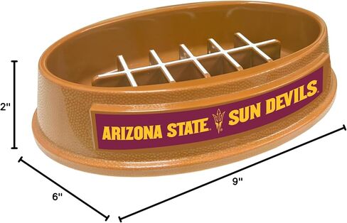 NCAA Super-Bowl - وعاء الكلاب ذو التغذية البطيئة من ميشيغان ولفرينز. وعاء القطط ذو تصميم كرة القدم البطيء من أجل الهضم الصحي. وعاء للحيوانات الأليفة غير قابل للانزلاق للكلاب والقطط الكبيرة والصغيرة in Kuwait