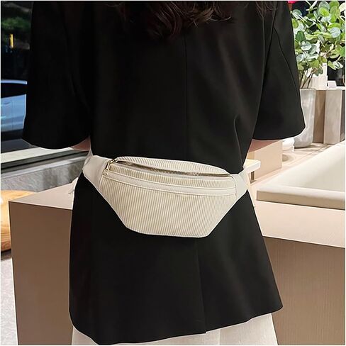 Women's Mini Fanny Pack Waist Bag Shoulder Crossbody Chest Bags Handbags Stylish Corduroy Bumbag for Party Travel in Saudi Arabia