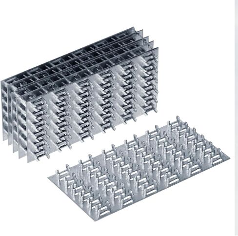 10 قطع من eoere 6 بوصة × 3 بوصة لوحة تروس ذات شوكات مسطحة لإصلاح الألواح، دعامة لوحة ربط، فولاذ مجلفن، ارتفاع أسنان الأظافر 8 مم، لدعامات الأسقف، موصلات الأخشاب الخشبية in Kuwait