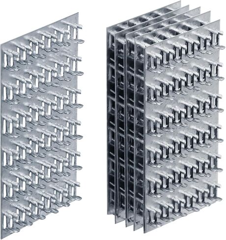 10 قطع من eoere 6 بوصة × 3 بوصة لوحة تروس ذات شوكات مسطحة لإصلاح الألواح، دعامة لوحة ربط، فولاذ مجلفن، ارتفاع أسنان الأظافر 8 مم، لدعامات الأسقف، موصلات الأخشاب الخشبية in Kuwait