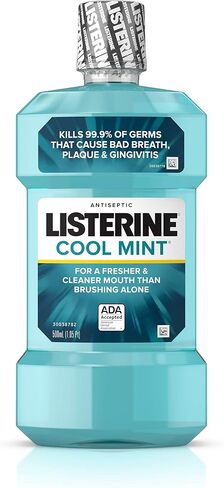 Listerine Cool Mint Antiseptic Mouthwash Travel Size 3.2 Ounces (Pack of 6) in Saudi Arabia