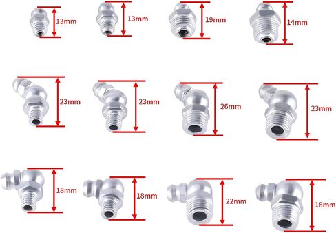 Grease Fittings Kit 400Pcs Metric Grease Fitting Assortment Hydraulic Grease Zerk Fittings Standard with 1/4-28 1/8-27 M6 M10, Straight, 90 Degree, 45 Degree Angled Grease Zerks in Saudi Arabia