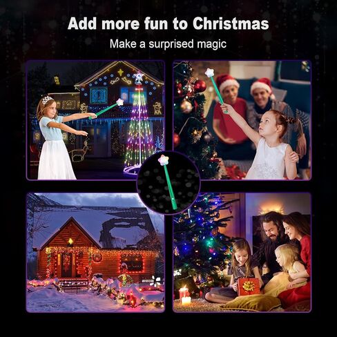 Magic Christmas Light Wand,Wireless Remote Control Outlet for Christmas Tree Lights and Home Decoration Lights,Remote Magic Switch Kit with Music Surpised for Kids,Red in Saudi Arabia