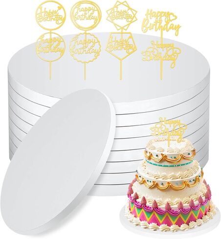 12 inch Cake Drum, 14 PCS 1/2" Thick Cake Boards 12 inch Round, White Cake Drums 12 inch, Sturdy 12 inch Cake Boards, Cake Decorating Supplies Card Board for Multi-Layer Cakes in Saudi Arabia