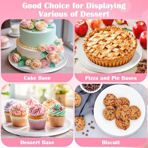 12 inch Cake Drum, 14 PCS 1/2" Thick Cake Boards 12 inch Round, White Cake Drums 12 inch, Sturdy 12 inch Cake Boards, Cake Decorating Supplies Card Board for Multi-Layer Cakes in Saudi Arabia