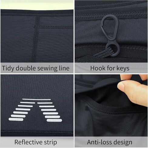 Sports Running Belt Waist Pouch Belt Bag All Phone Compatible Anti-slip Zipperless Design Elastic Storage Bag for Runners, Fitness, Exercise and Gym Workouts (Small) in Saudi Arabia