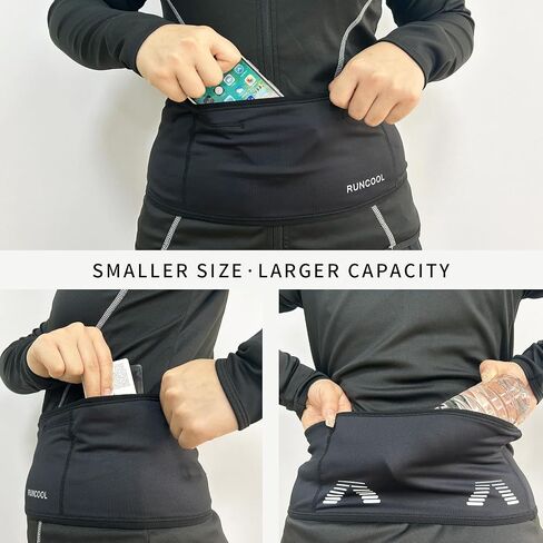 Sports Running Belt Waist Pouch Belt Bag All Phone Compatible Anti-slip Zipperless Design Elastic Storage Bag for Runners, Fitness, Exercise and Gym Workouts (Small) in Saudi Arabia