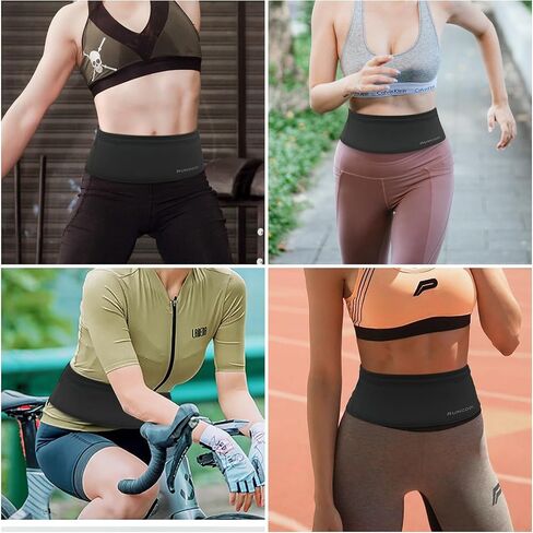 Sports Running Belt Waist Pouch Belt Bag All Phone Compatible Anti-slip Zipperless Design Elastic Storage Bag for Runners, Fitness, Exercise and Gym Workouts (Small) in Saudi Arabia
