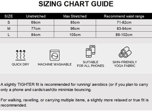 Sports Running Belt Waist Pouch Belt Bag All Phone Compatible Anti-slip Zipperless Design Elastic Storage Bag for Runners, Fitness, Exercise and Gym Workouts (Small) in Saudi Arabia