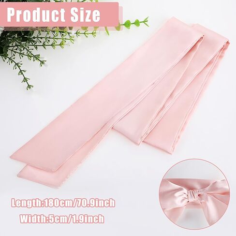 حزام وشاح أسود من Aster للفتيات، وشاح كلاسيكي بسيط للفتيات على شكل زهرة، أحزمة خصر طويلة لحفلات الزفاف، بعرض 1.96 بوصة in Kuwait