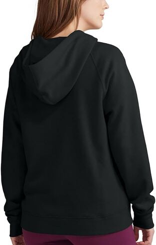 Champion Women's Poweblend Full Zip Hoodie, Left Chest Script in Saudi Arabia