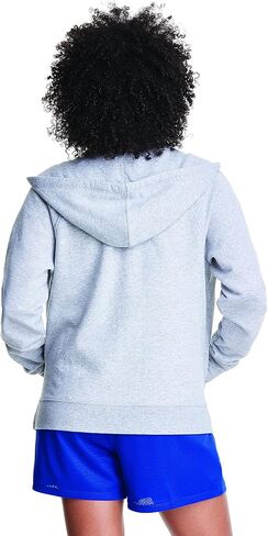 Champion Women's Poweblend Full Zip Hoodie, Left Chest Script in Saudi Arabia