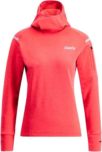 Swix Women's Pace Midlayer Soft Fleece Quick Drying Regular Fit Hooded Running Workout Sweater in Kuwait