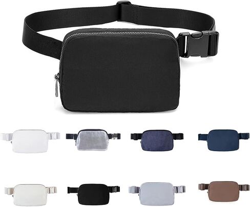 Fanny Packs for Women Men, Fashionable Crossbody Fanny Packs for Women, with Adjustable Strap Lightweight Waterproof Belt Bag for Running Cycling Traveling Hiking (Black) in Saudi Arabia