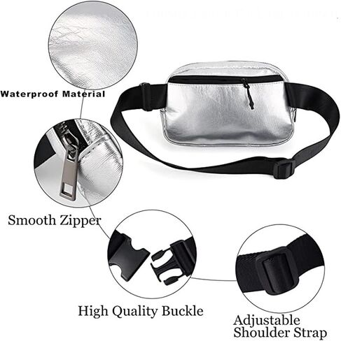 Fanny Packs for Women Men, Fashionable Crossbody Fanny Packs for Women, with Adjustable Strap Lightweight Waterproof Belt Bag for Running Cycling Traveling Hiking (Black) in Saudi Arabia