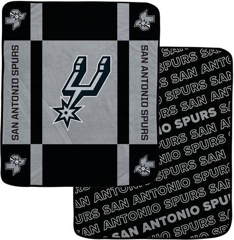 بطانية Pegasus Sports مرخصة رسميًا من NBA Reverse Block Wordmark ذات وجهين in Saudi Arabia