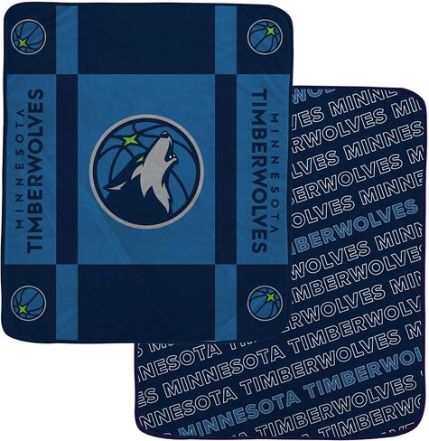 بطانية Pegasus Sports مرخصة رسميًا من NBA Reverse Block Wordmark ذات وجهين in Saudi Arabia