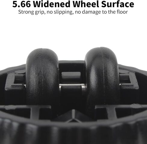 HOWDIA Self Adhesive Mini Caster Wheels, 4 Pack Braked Small Universal Wheels for Furniture Bucket 28 LBS Load Capacity Per Wheel, Low Profile Roller Casters for Small Appliance Storage Bins(Black) in Kuwait