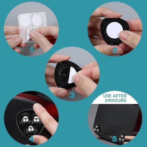 12 Pcs Mini Caster Wheels for Small Kitchen Appliances, Mini Self Adhesive Caster Wheels 360° Swivel Universal for Easy Moving Kitchen Counter Appliance Storage Box Small Furniture Trash Can in Saudi Arabia