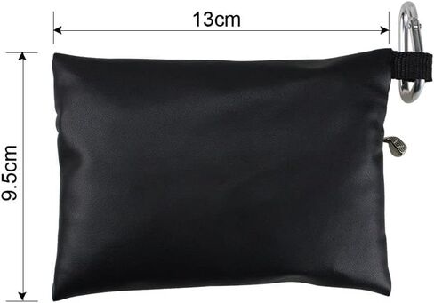 JJLFresheners Black Mini Golf Tee Pouch Bag, Golf Ball Tee Storage Bag Leather Golf Tees Pocket with Zipper, Golf Supplies Accessories Golf Club Bag Accessories in Saudi Arabia