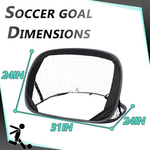Soccer Goal Net,Pop Up Soccer Goal Set,Pop Up Soccer Goals Net Set of 2,Mini Soccer Goal Net,Indoor Outdoor Backyard Soccer Goal with Carry Bag,Portable Soccer Goal Net in Kuwait