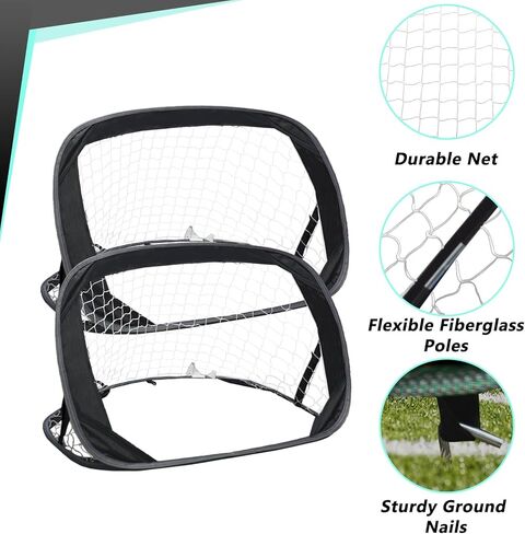 Soccer Goal Net,Pop Up Soccer Goal Set,Pop Up Soccer Goals Net Set of 2,Mini Soccer Goal Net,Indoor Outdoor Backyard Soccer Goal with Carry Bag,Portable Soccer Goal Net in Kuwait