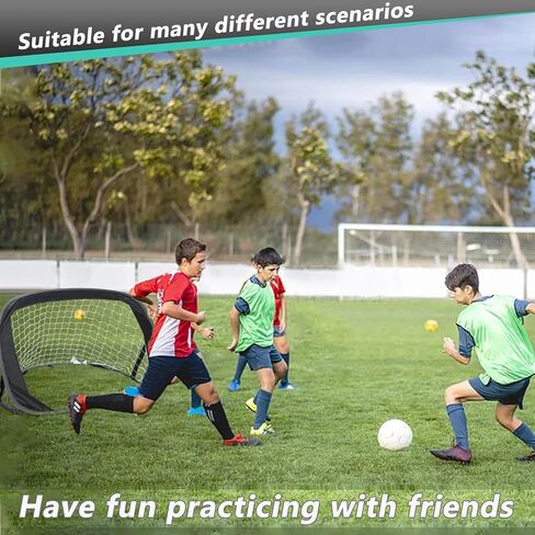 Soccer Goal Net,Pop Up Soccer Goal Set,Pop Up Soccer Goals Net Set of 2,Mini Soccer Goal Net,Indoor Outdoor Backyard Soccer Goal with Carry Bag,Portable Soccer Goal Net in Kuwait
