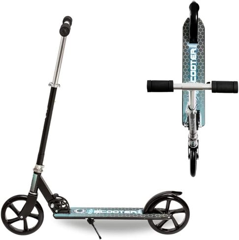 Lux Kick Scooter for Kids Ages 8+ - 8" Urethane Wheels, Anodized Finish Featuring Bold Colors and Graphics, Foldable for Riders up to 220 lbs in Saudi Arabia