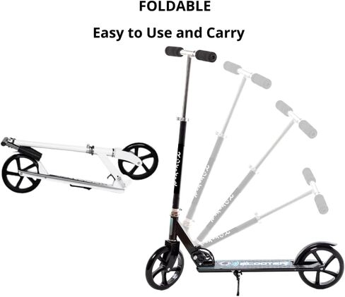 Lux Kick Scooter for Kids Ages 8+ - 8" Urethane Wheels, Anodized Finish Featuring Bold Colors and Graphics, Foldable for Riders up to 220 lbs in Saudi Arabia