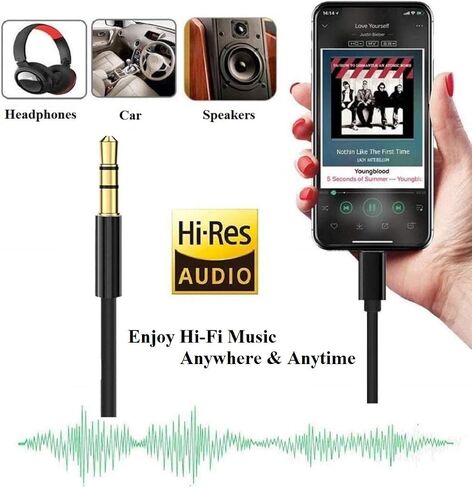 2 Pack Aux Cord for iPhone 15, USB Type C to 3.5mm Headphone Jack Aux Audio Cable for Car Home Stereo Headphone Speaker Compatible with iPhone 15/15 Plus/15 Pro/15 Pro Max, Galaxy S24 S23 S22 Ultra in Kuwait