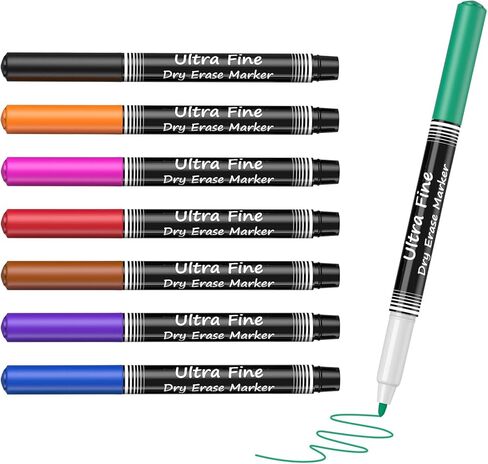 MaxGear Dry Erase Markers, Black Ultra Fine Dry Erase Markers, Black Ultra Fine Tip Dry Erase Markers, Extra Ultra Fine Point Dry Erase Marker, Ultra Fine Tip Marker, Dry Erase Markers Office, 8 Count in Saudi Arabia