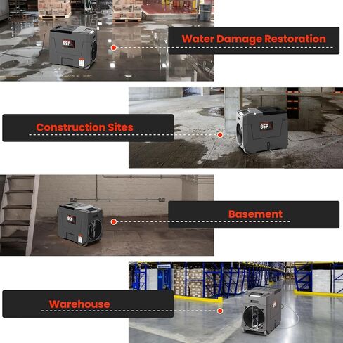 Abestorm 180 PPD Commercial Dehumidifier with Pump, Industrial Dehumidifiers to 2300 Sq.ft for Crawl Space, Water Damage Restoration, Basement, and Garage, with Auto Defrosting, Memory Starting in Saudi Arabia