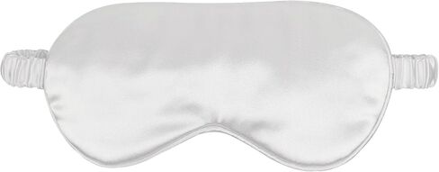 1 Pcs Silk Sleep Mask, Soft Eye Mask with Elastic Strap, Lightweight Blindfold for Men, Women, Travel, and Naps (White) in Saudi Arabia