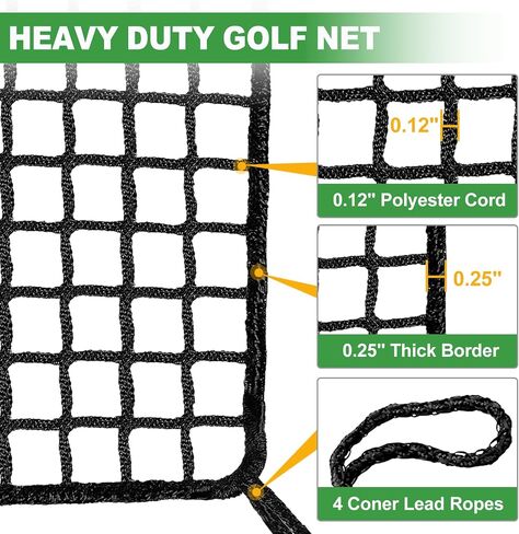 Golf Practice Net - Golf Hitting Net with Target Cloth as Ball Batting Net for Outdoor & Indoor, Heavy Duty Nylon Sports Barrier Netting as Soccer in Saudi Arabia