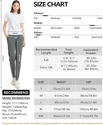 Zylioo 4 طرق للركض طويلة للغاية للنساء طويلات القامة، سراويل يوجا طويلة للنساء 34 36 درزة داخلية، سراويل نسائية طويلة غير رسمية in Kuwait