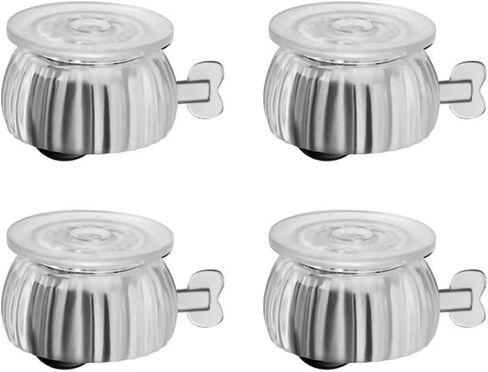 Swivel Caster Wheels with Brake, Heavy Duty POM Material, Silent Rolling, Furniture Movers for Easy Mobility (White) in Saudi Arabia