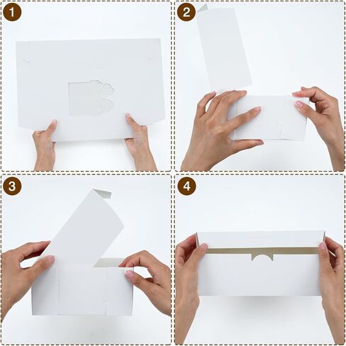 Moretoes 30pcs 4x4x2.5in Christmas Cookie Boxes, White Bakery Boxes with Window Small Xmas Treat Boxes for Holiday Party Favor Pastries, Cupcakes, Donuts Gift Wrapping in Saudi Arabia