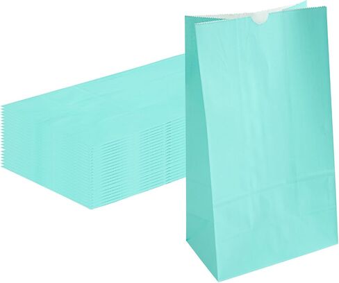 Restaurantware Bag Tek 2 LB Disposable Lunch Bags 100 Sturdy Take Out Bags - Flat Bottom Great For Restaurants Cafes And Bakeries Pink And White Paper Popcorn Bags Versatile For Grocery in Saudi Arabia