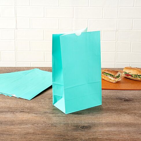 Restaurantware Bag Tek 2 LB Disposable Lunch Bags 100 Sturdy Take Out Bags - Flat Bottom Great For Restaurants Cafes And Bakeries Pink And White Paper Popcorn Bags Versatile For Grocery in Saudi Arabia