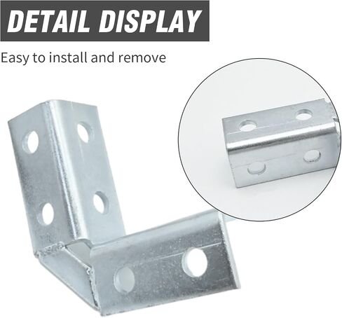 2 Pack Heavy Duty Square Mounting Struct Channel Brackets, L Shape 90 Degree Connector C Channel Fitting for 1/2" Bolt in 1-5/8" Strut Channel in Saudi Arabia