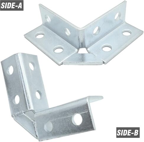 2 Pack Heavy Duty Square Mounting Struct Channel Brackets, L Shape 90 Degree Connector C Channel Fitting for 1/2" Bolt in 1-5/8" Strut Channel in Saudi Arabia