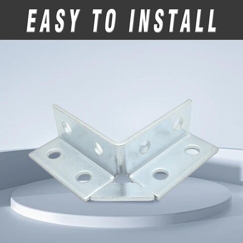2 Pack Heavy Duty Square Mounting Struct Channel Brackets, L Shape 90 Degree Connector C Channel Fitting for 1/2" Bolt in 1-5/8" Strut Channel in Saudi Arabia