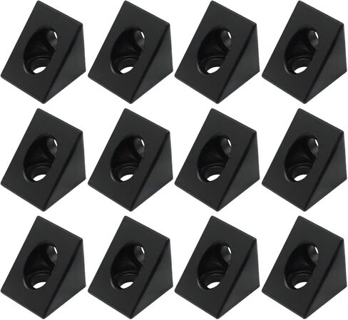 UOIENRT 12Pcs 2-Way Corner Angle Bracket Connector with Screws and Nuts for 2020 Aluminum Extrusion Connector for T-Slot V-Slot Accessories 3D Printer Accessories (Silver) in Saudi Arabia