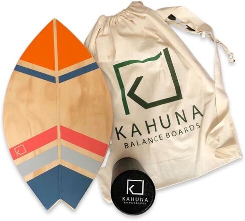 “Mini Surf" Model Balance Board (Medium) Handmade in Mexico from pine plywood, ideal for beginners. Balancing Board to Sculpt & Build Core Stability - Exercise Equipment in Saudi Arabia