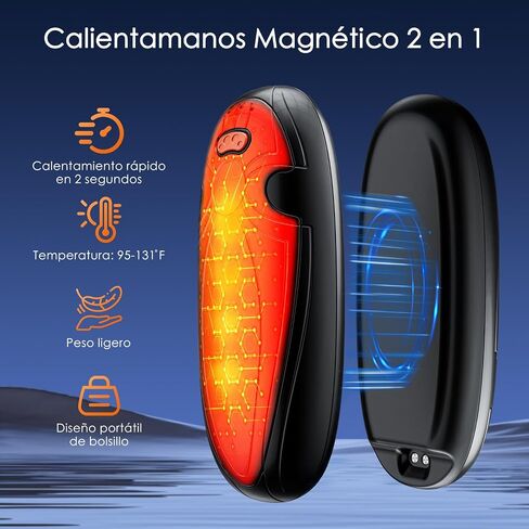Hand Warmers Rechargeable 2 Pack, 14000mAh Electric Hand Warmers with Charging Case, Reusable USB Pocket Heater for Hunting, Outdoors, Camping, Golf, for Women, Men, Kids in Saudi Arabia