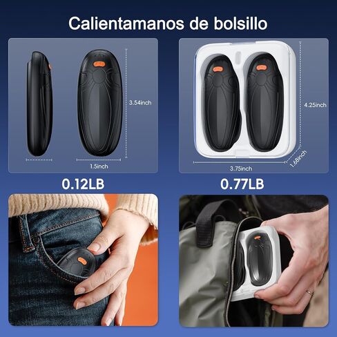 Hand Warmers Rechargeable 2 Pack, 14000mAh Electric Hand Warmers with Charging Case, Reusable USB Pocket Heater for Hunting, Outdoors, Camping, Golf, for Women, Men, Kids in Saudi Arabia