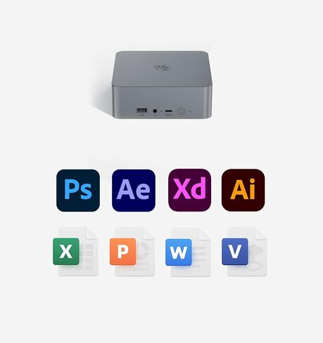 كمبيوتر صغير Beelink SER6 Max، AMD Ryzen 7 7735HS (8C/16T، حتى 4.75 جيجاهرتز)، كمبيوتر صغير مع 16G DDR5 1 تيرابايت PCIe4.0 SSD، يدعم مخرج 4K رباعي/HDMI/USB-C/Dual USB4/WiFi6/BT5.2 /2.5 جيجابت في الثانية لان in Kuwait
