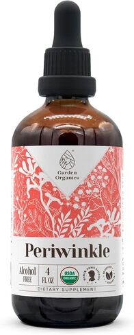 Periwinkle USDA Organic Alcohol-Free Extract | Dietary Supplement, High-Potency Tincture | Natural Certified Organic Periwinkle (Vinca Major) Dried Herb (2 oz) in Kuwait